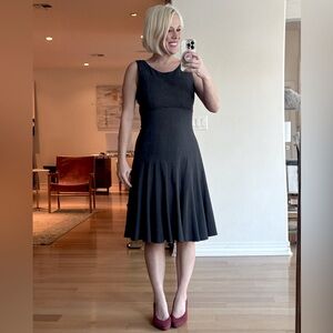 Calvin Klein Grey Lined Flouncy Dress Size 4 - 6